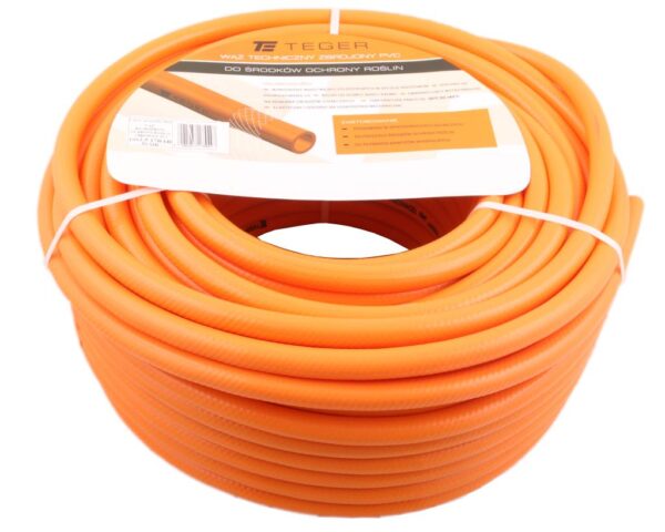 Wąż do środków ochrony roślin (do opryskiwaczy) zbrojony PVC 10X2.5 10bar TEGER (sprzedawane po 50m)
