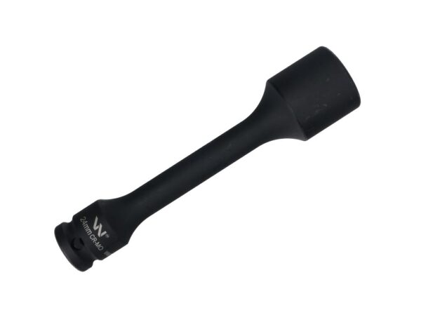 Nasadka udarowa 1/2", sześciokątna slim ze stali CrMo 24mm długość 150 mm, stosowane w mechanice do kluczy udarowych, Waryński